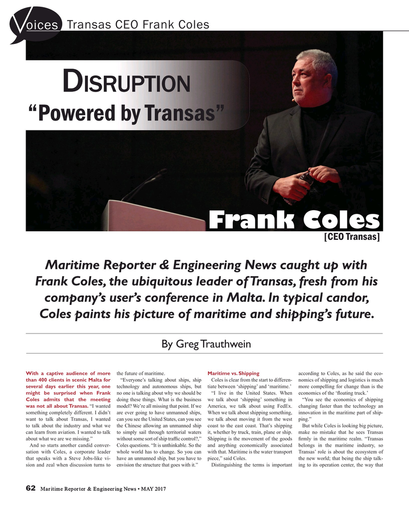 Maritime Reporter Magazine, page 62,  May 2017