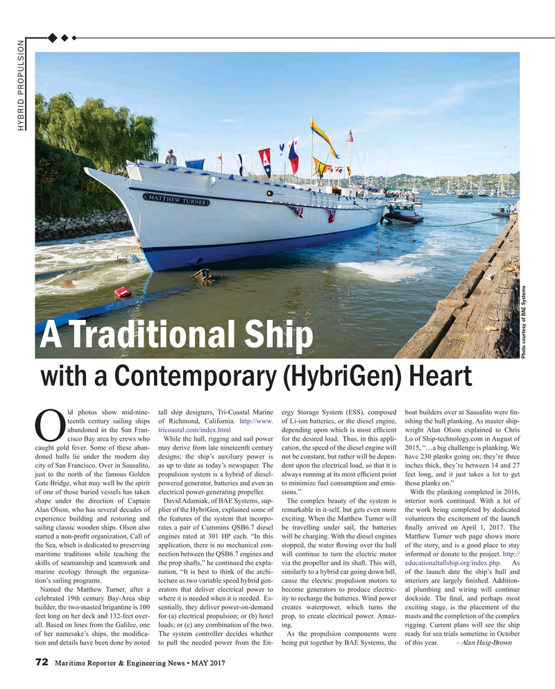 Maritime Reporter Magazine, page 72,  May 2017