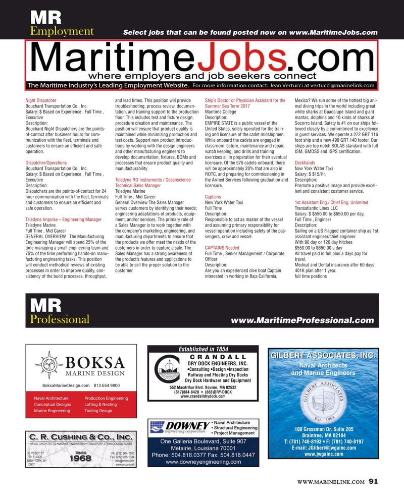 Maritime Reporter Magazine, page 91,  May 2017
