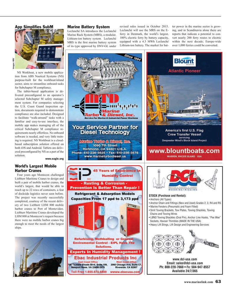 Maritime Reporter Magazine, page 63,  Jun 2017