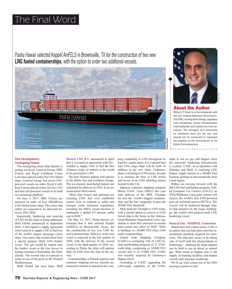 Maritime Reporter Magazine, page 70,  Jun 2017