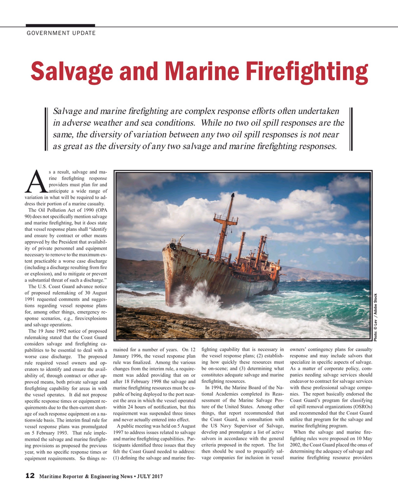 Maritime Reporter Magazine, page 12,  Jul 2017