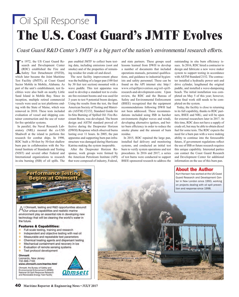 Maritime Reporter Magazine, page 40,  Jul 2017