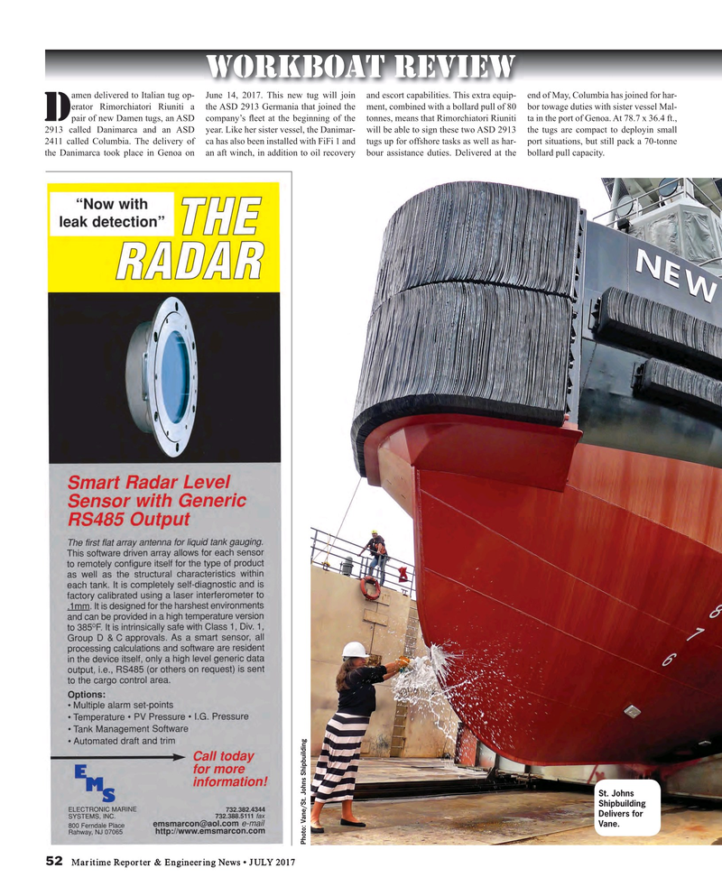 Maritime Reporter Magazine, page 52,  Jul 2017