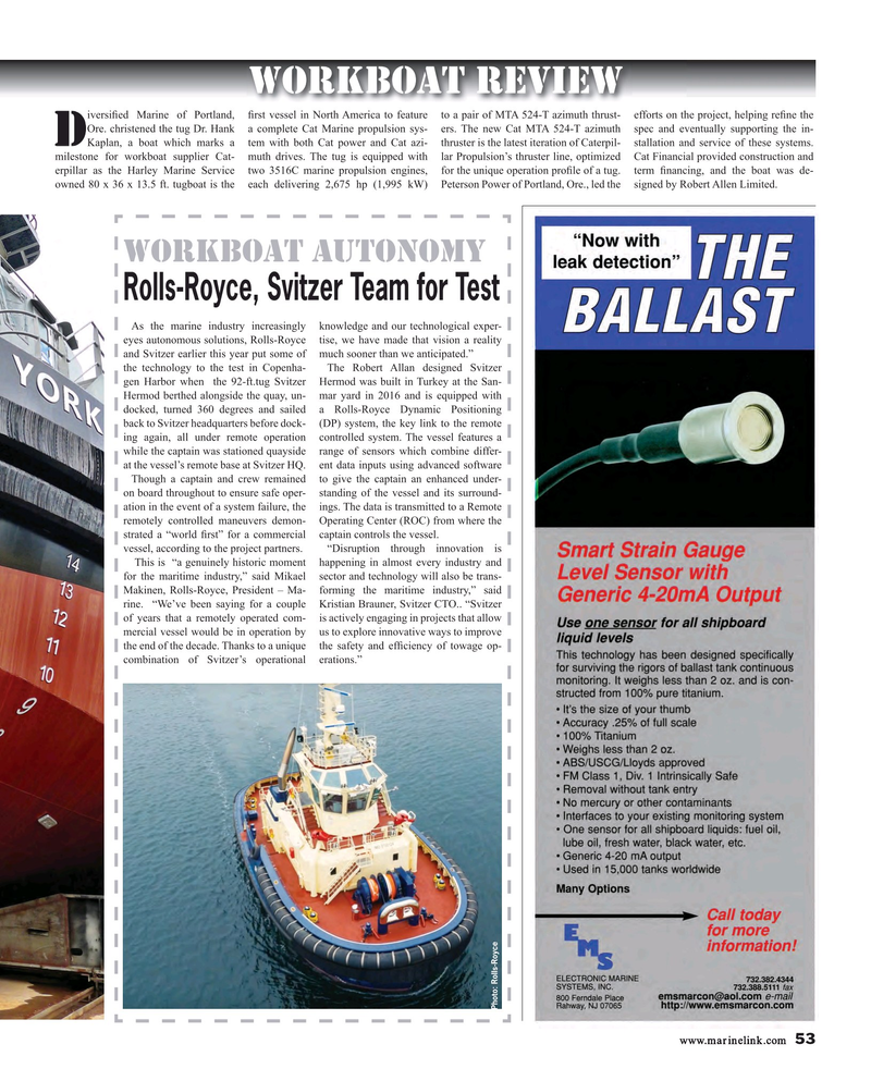Maritime Reporter Magazine, page 53,  Jul 2017