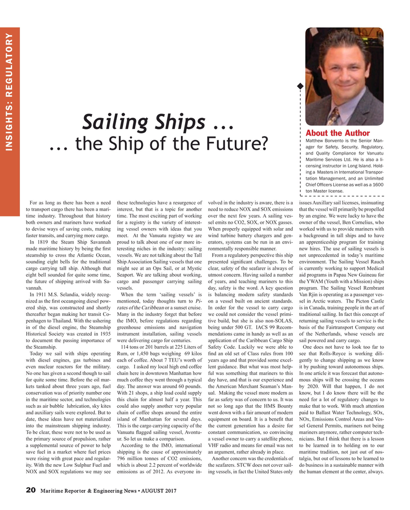 Maritime Reporter Magazine, page 20,  Aug 2017