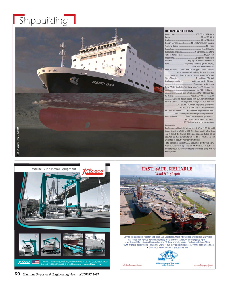 Maritime Reporter Magazine, page 50,  Aug 2017