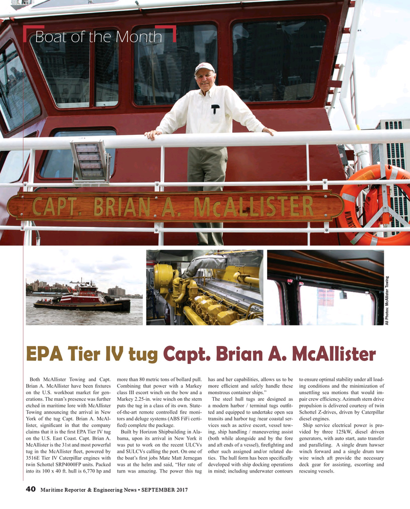 Maritime Reporter Magazine, page 40,  Sep 2017