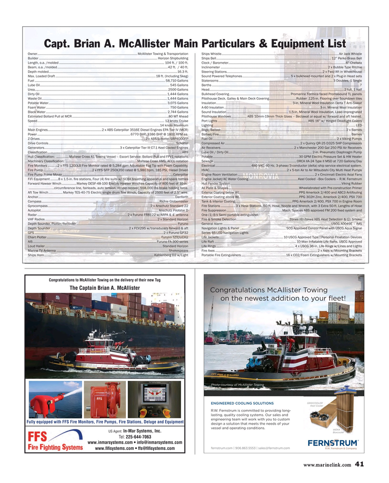 Maritime Reporter Magazine, page 41,  Sep 2017