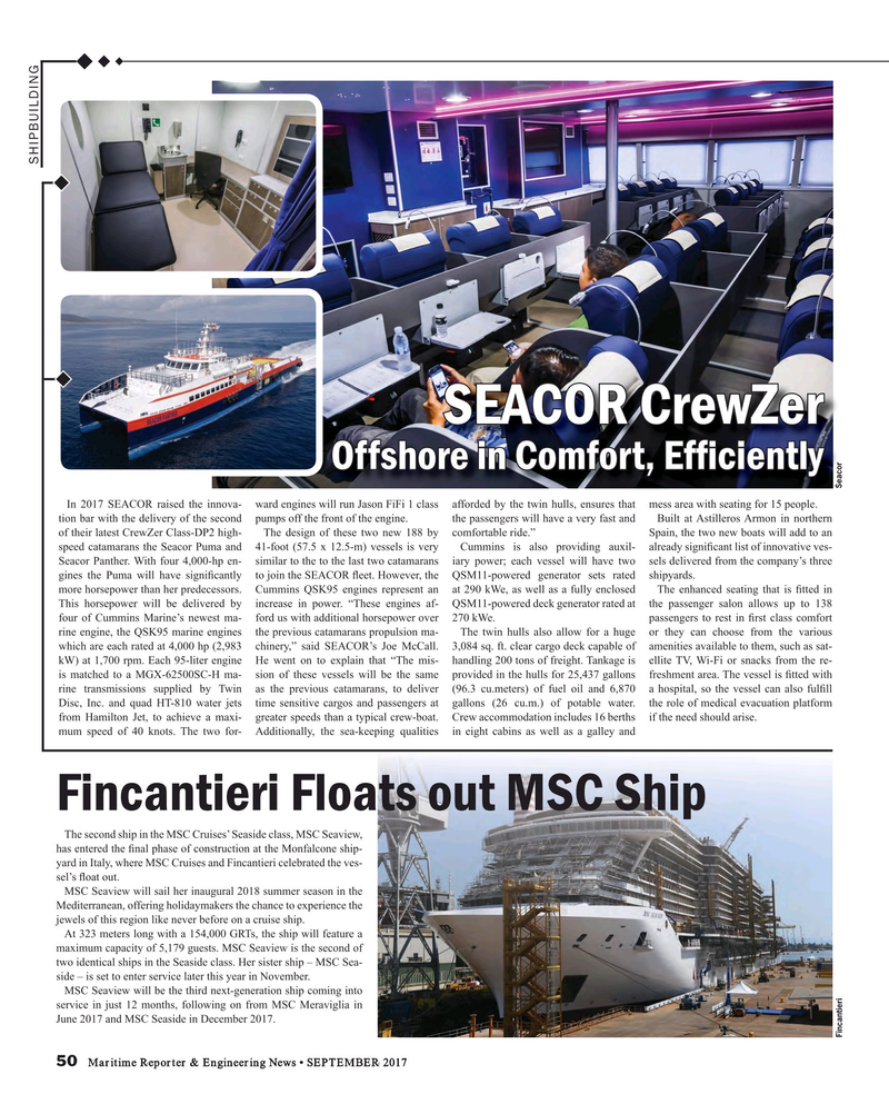 Maritime Reporter Magazine, page 50,  Sep 2017
