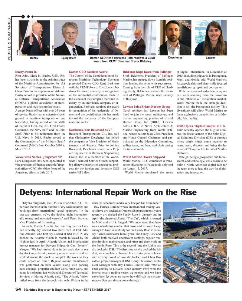 Maritime Reporter Magazine, page 54,  Sep 2017