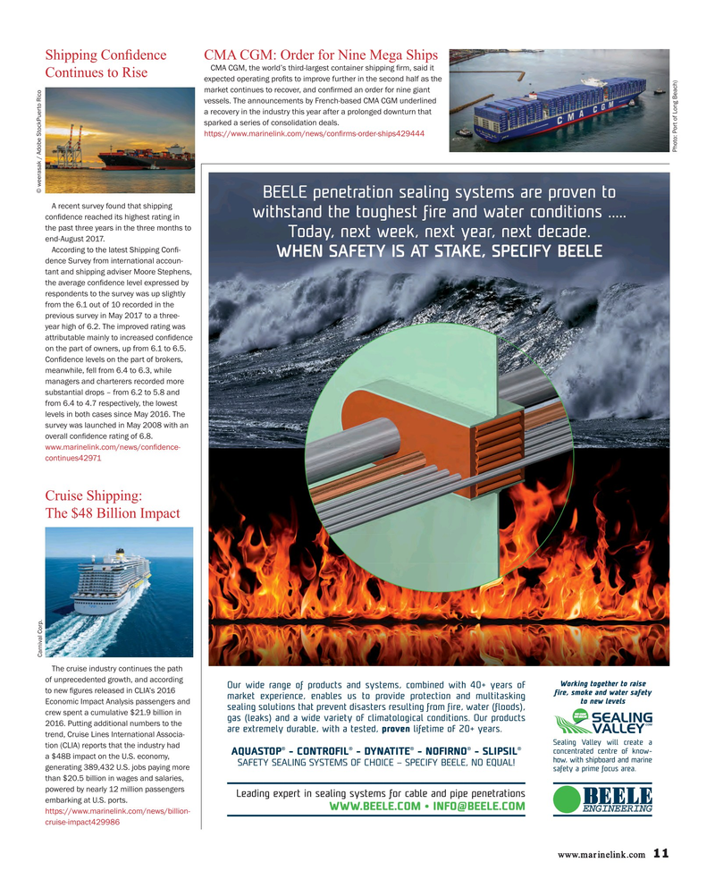 Maritime Reporter Magazine, page 11,  Oct 2017