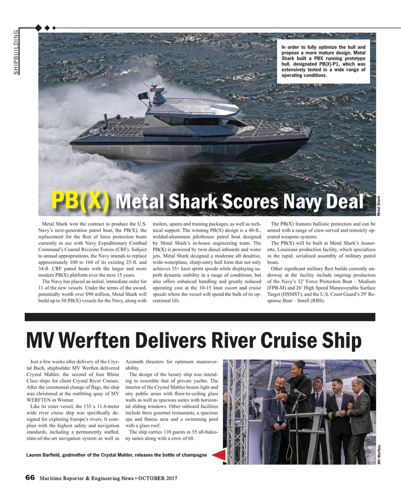 Maritime Reporter Magazine, page 66,  Oct 2017