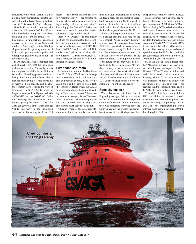 Maritime Reporter Magazine, page 64,  Nov 2017