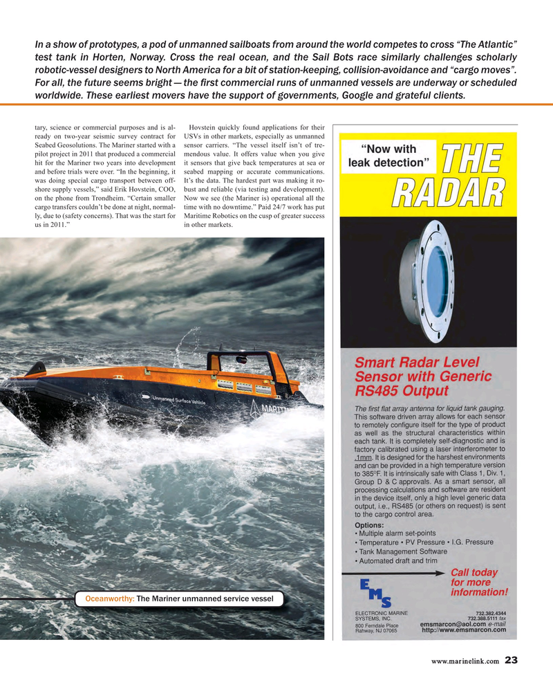 Maritime Reporter Magazine, page 23,  Dec 2017