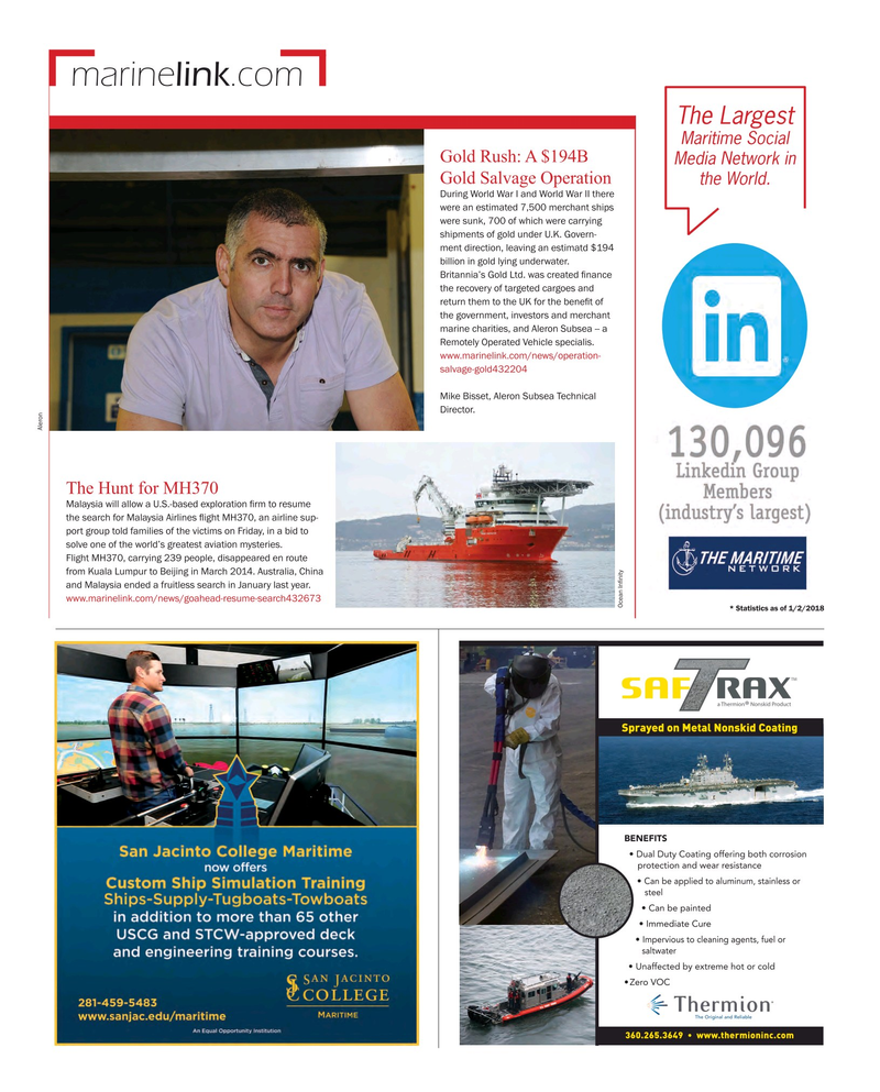 Maritime Reporter Magazine, page 8,  Jan 2018