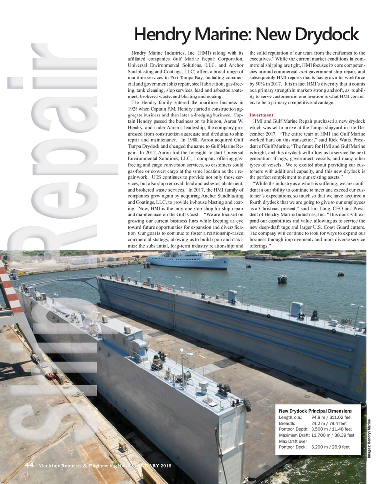 Maritime Reporter Magazine, page 44,  Jan 2018