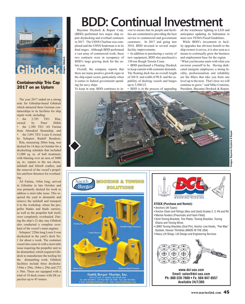 Maritime Reporter Magazine, page 45,  Jan 2018