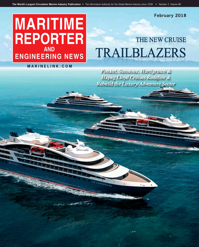 Maritime Reporter Magazine Cover Feb 2018 - Cruise Ship Annual