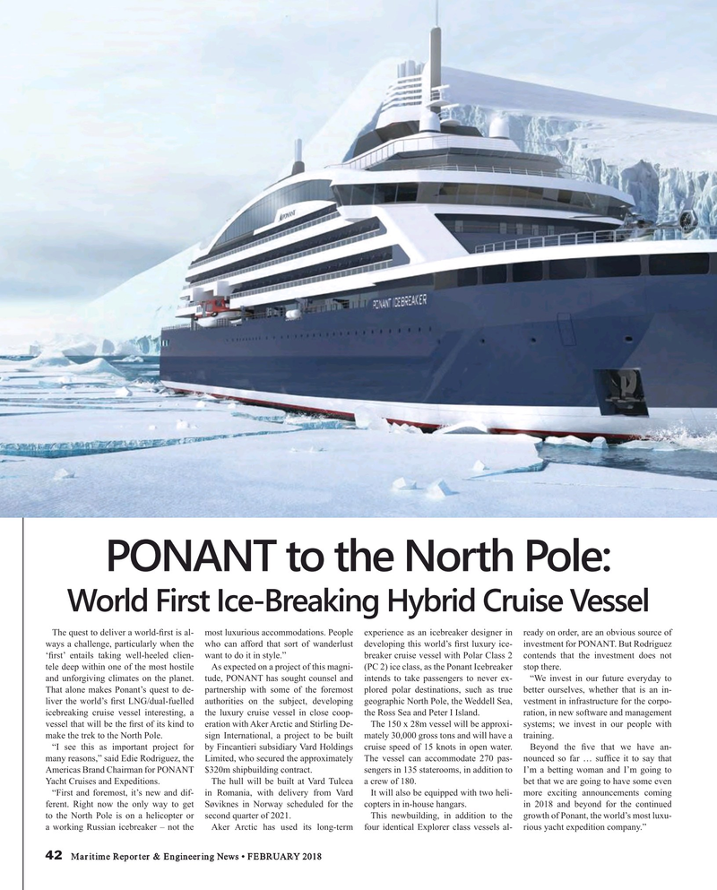 Maritime Reporter Magazine, page 42,  Feb 2018
