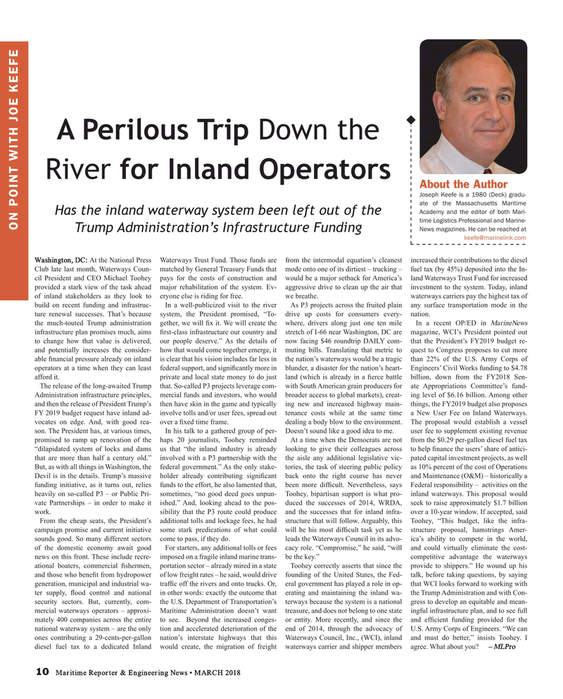 Maritime Reporter Magazine, page 10,  Mar 2018