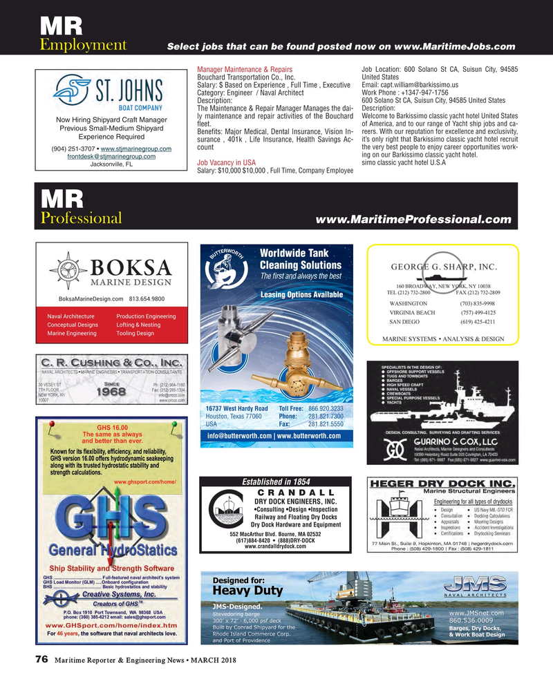 Maritime Reporter Magazine, page 76,  Mar 2018