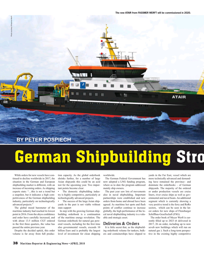 Maritime Reporter Magazine, page 38,  Apr 2018