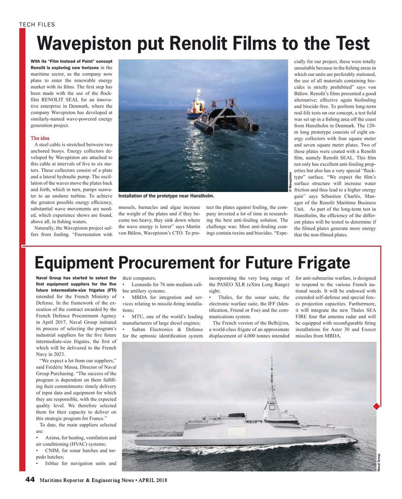 Maritime Reporter Magazine, page 44,  Apr 2018