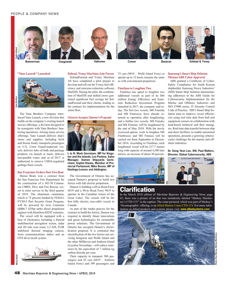 Maritime Reporter Magazine, page 48,  Apr 2018
