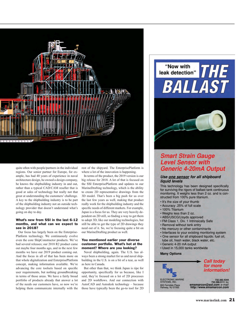 Maritime Reporter Magazine, page 21,  May 2018