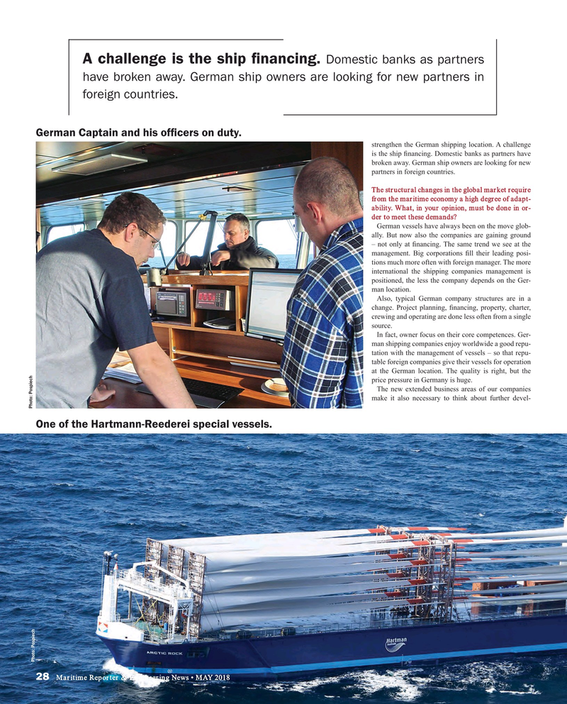 Maritime Reporter Magazine, page 28,  May 2018