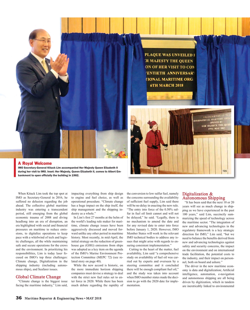 Maritime Reporter Magazine, page 36,  May 2018
