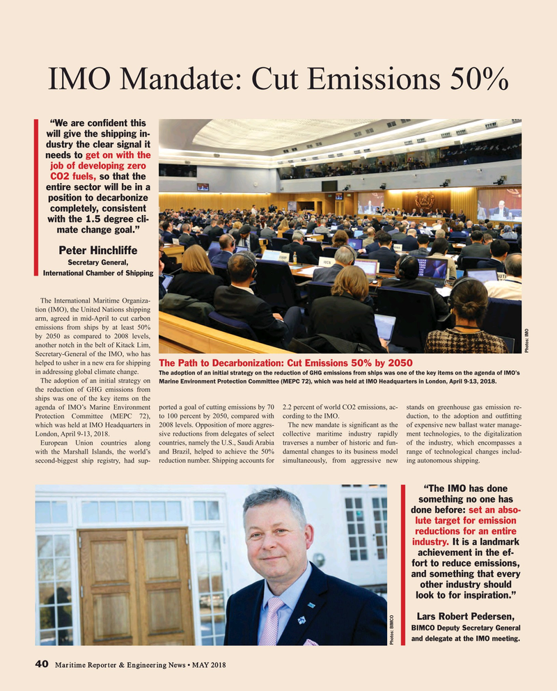 Maritime Reporter Magazine, page 40,  May 2018