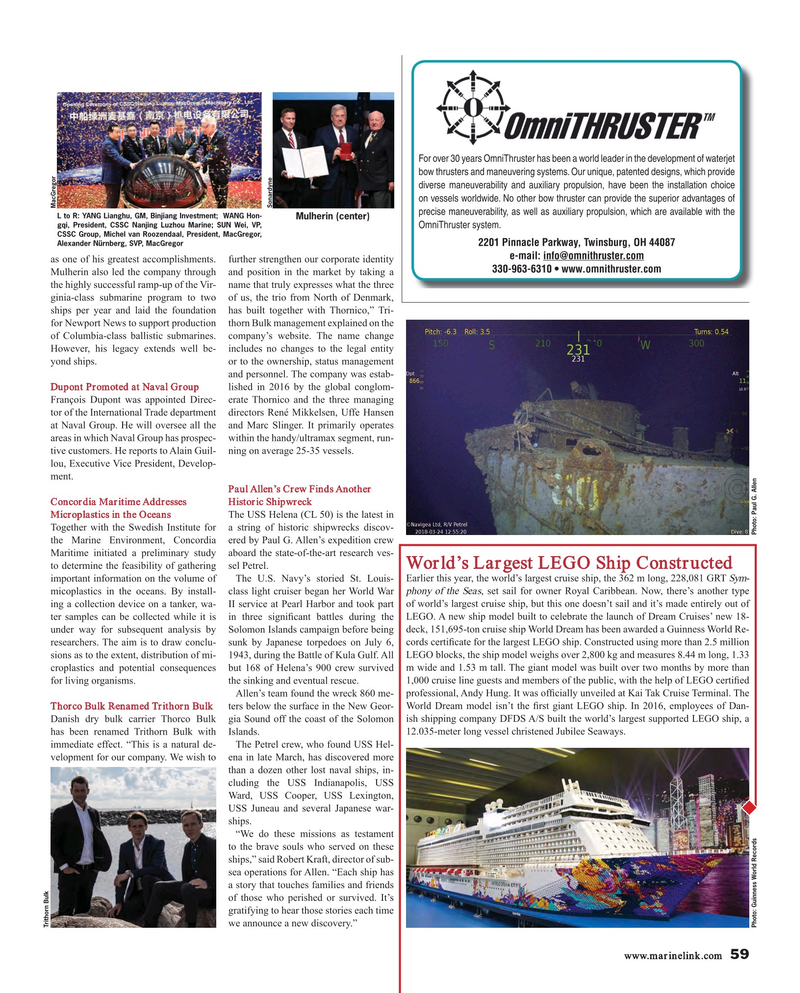 Maritime Reporter Magazine, page 59,  May 2018