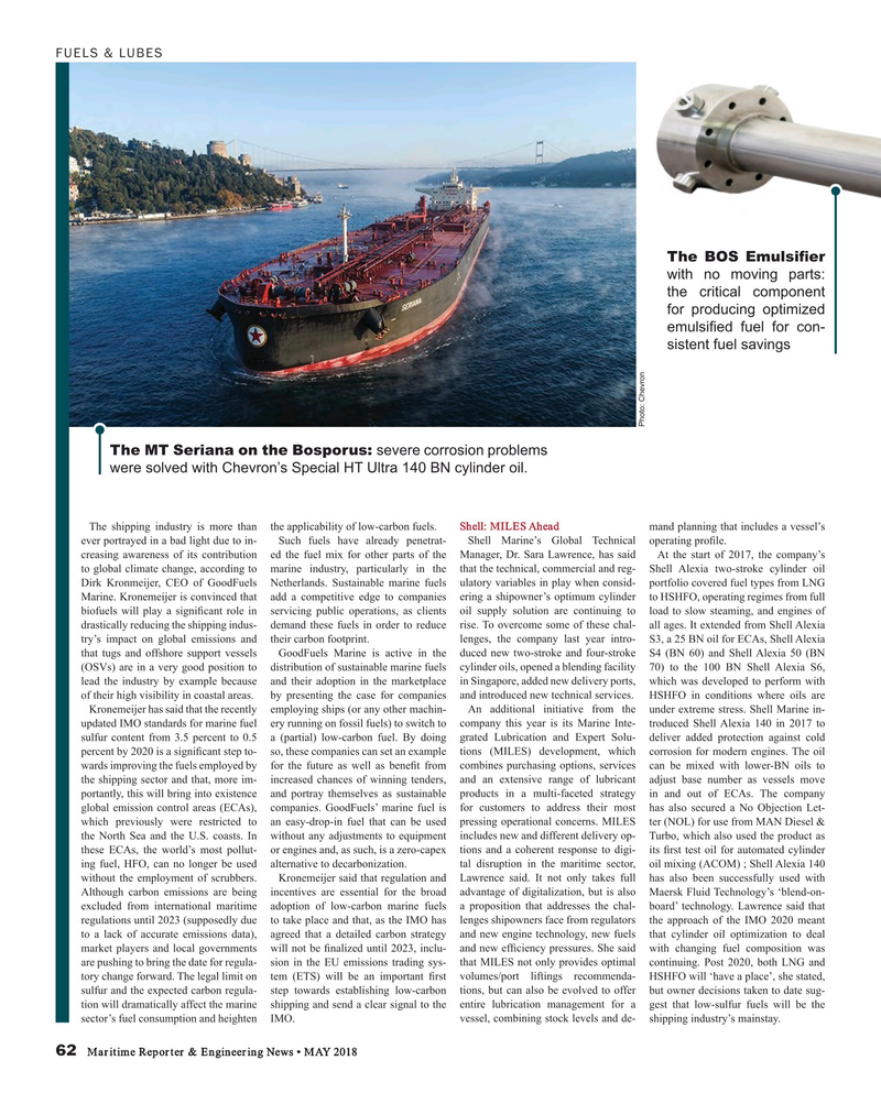Maritime Reporter Magazine, page 62,  May 2018