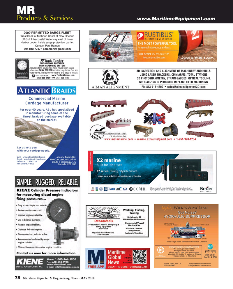Maritime Reporter Magazine, page 78,  May 2018