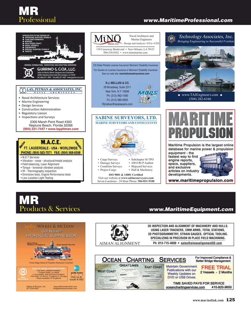 Maritime Reporter Magazine, page 125,  Aug 2018