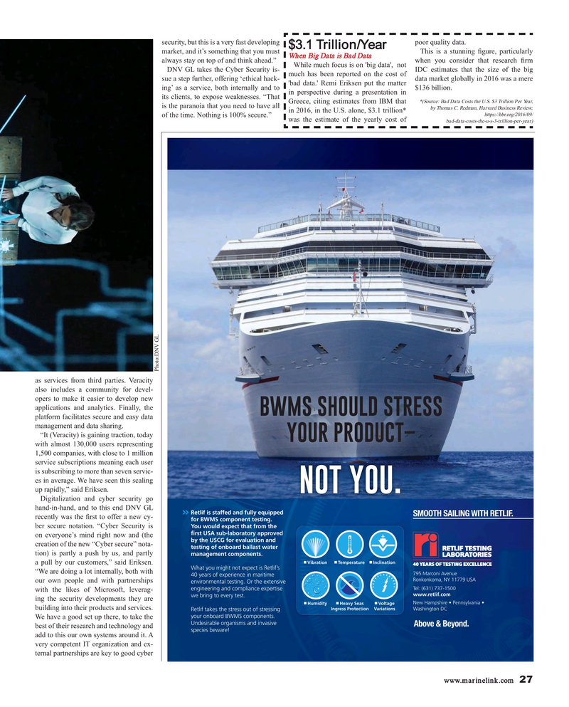 Maritime Reporter Magazine, page 27,  Aug 2018