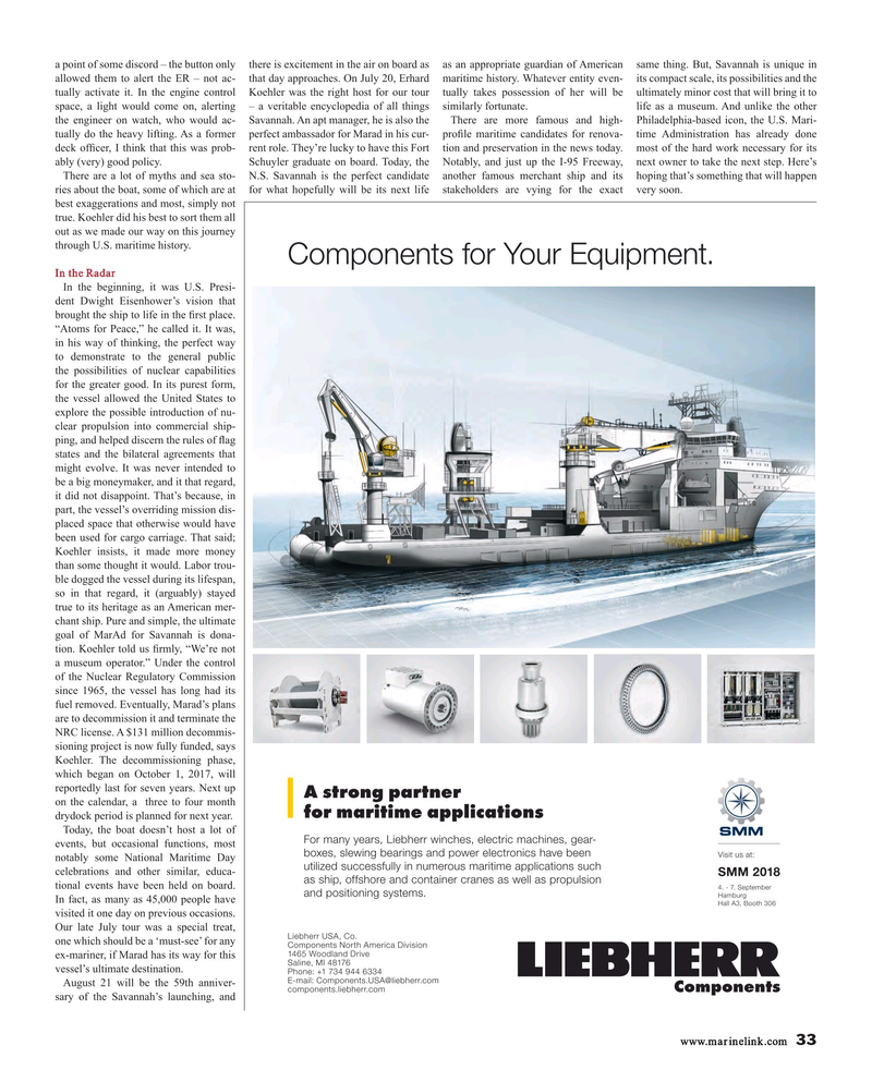 Maritime Reporter Magazine, page 33,  Aug 2018