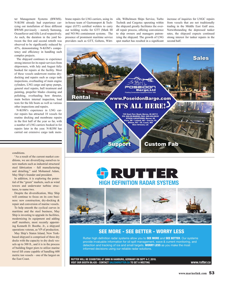 Maritime Reporter Magazine, page 53,  Aug 2018