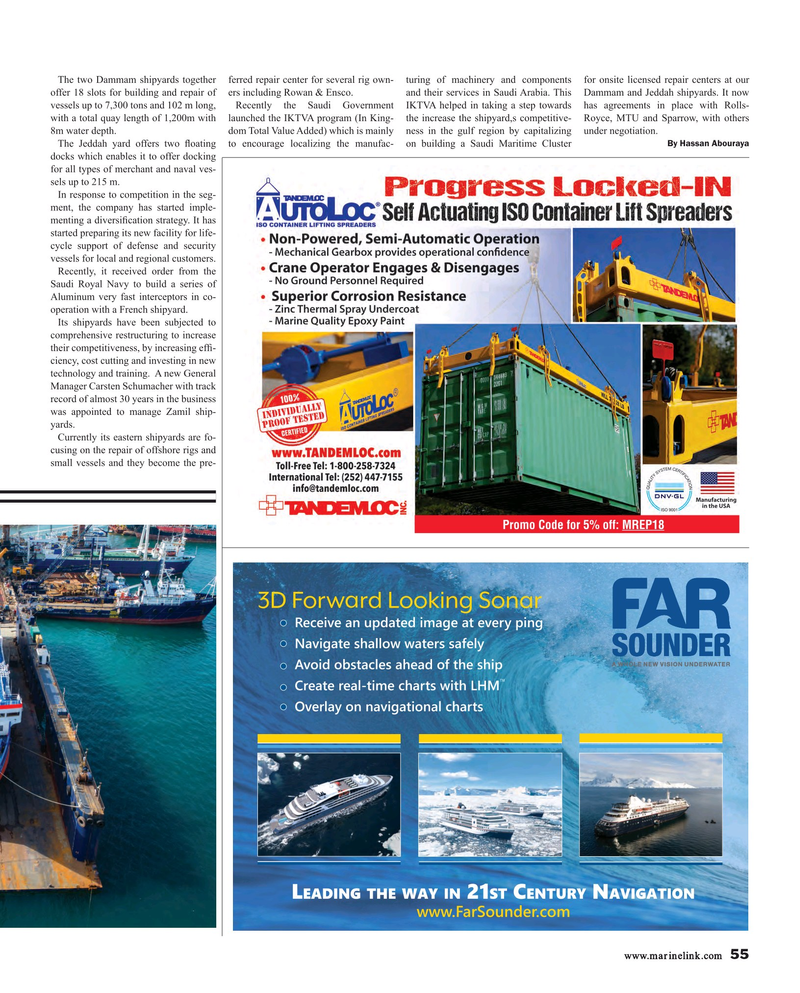 Maritime Reporter Magazine, page 55,  Aug 2018