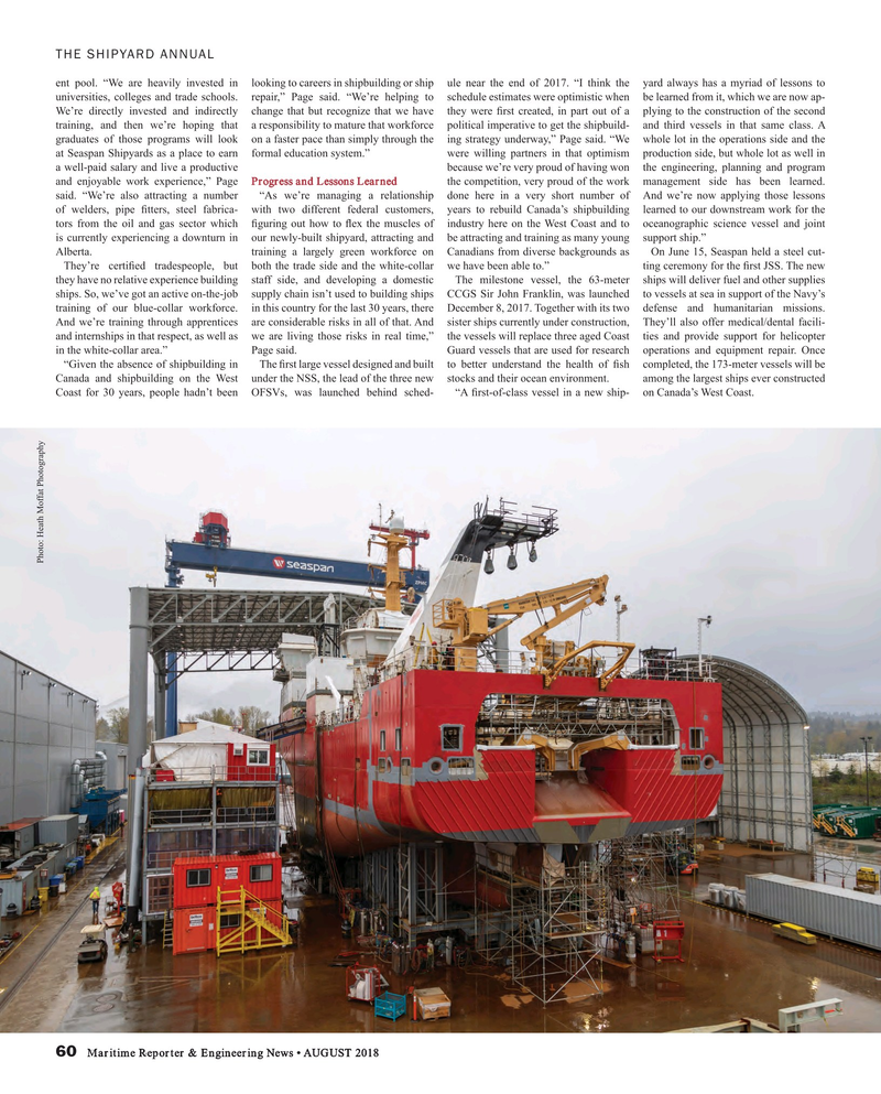 Maritime Reporter Magazine, page 60,  Aug 2018