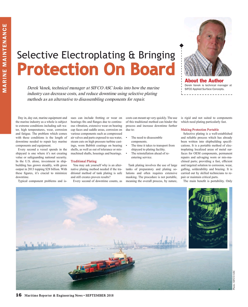 Maritime Reporter Magazine, page 16,  Sep 2018