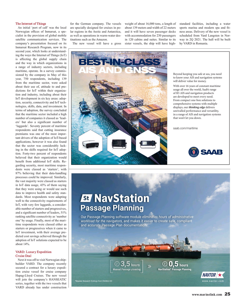 Maritime Reporter Magazine, page 25,  Sep 2018