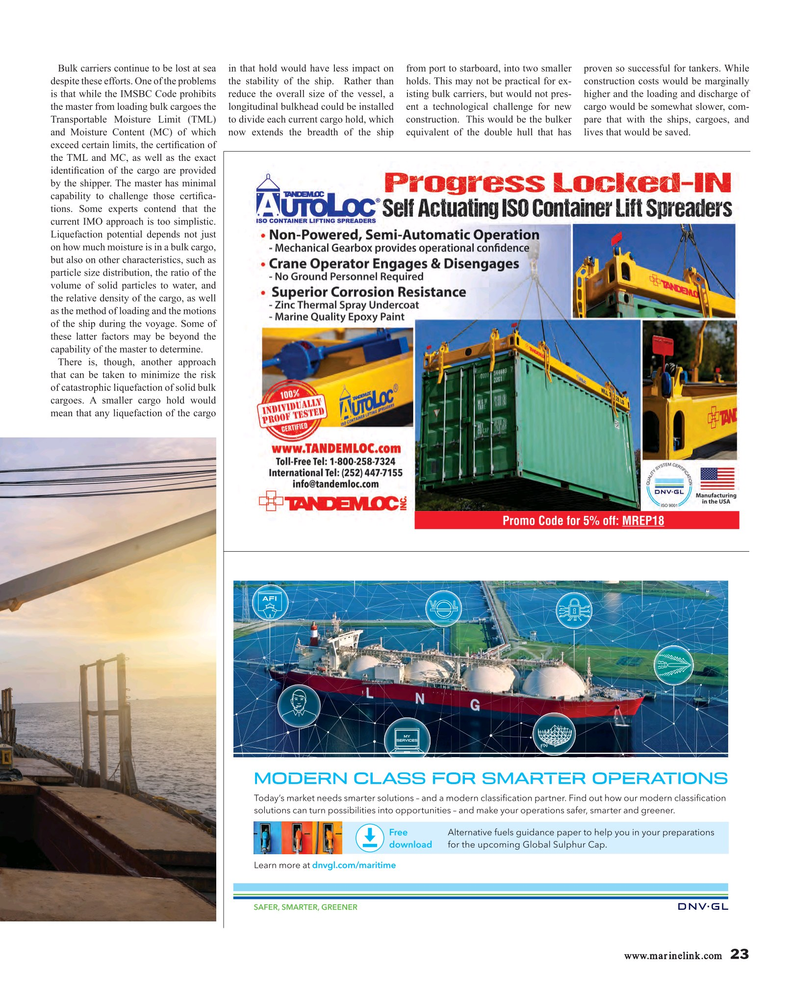 Maritime Reporter Magazine, page 23,  Oct 2018