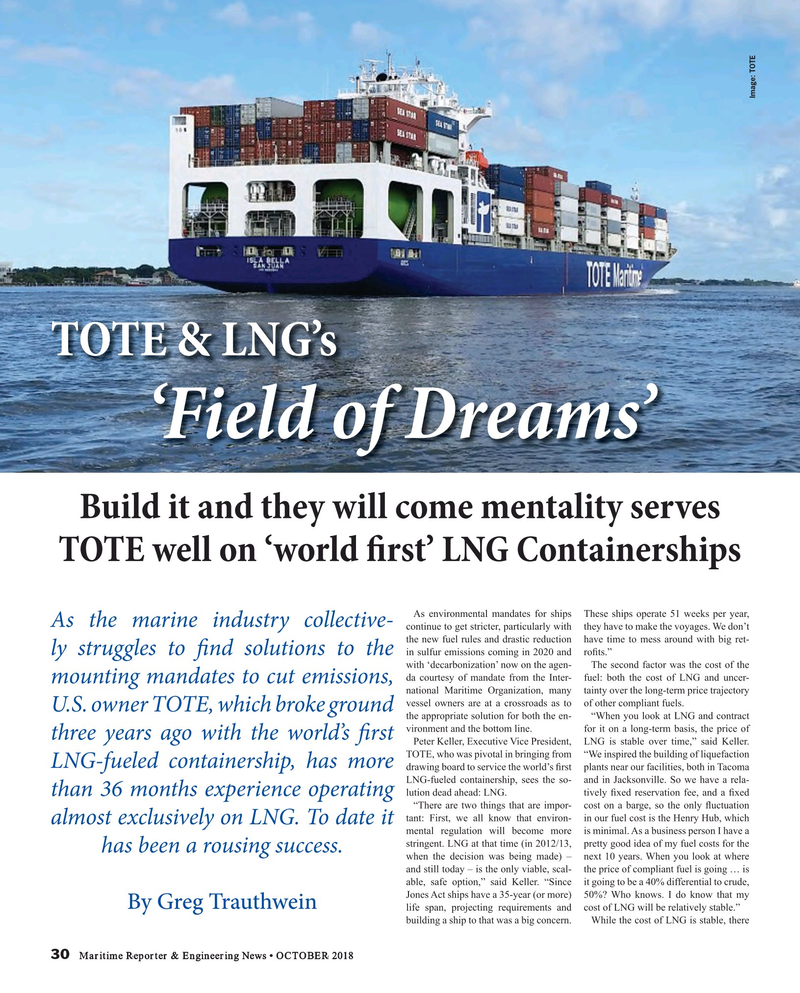 Maritime Reporter Magazine, page 30,  Oct 2018