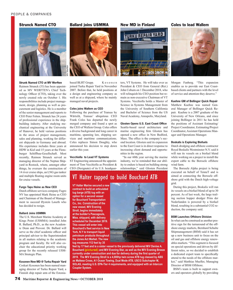 Maritime Reporter Magazine, page 74,  Oct 2018