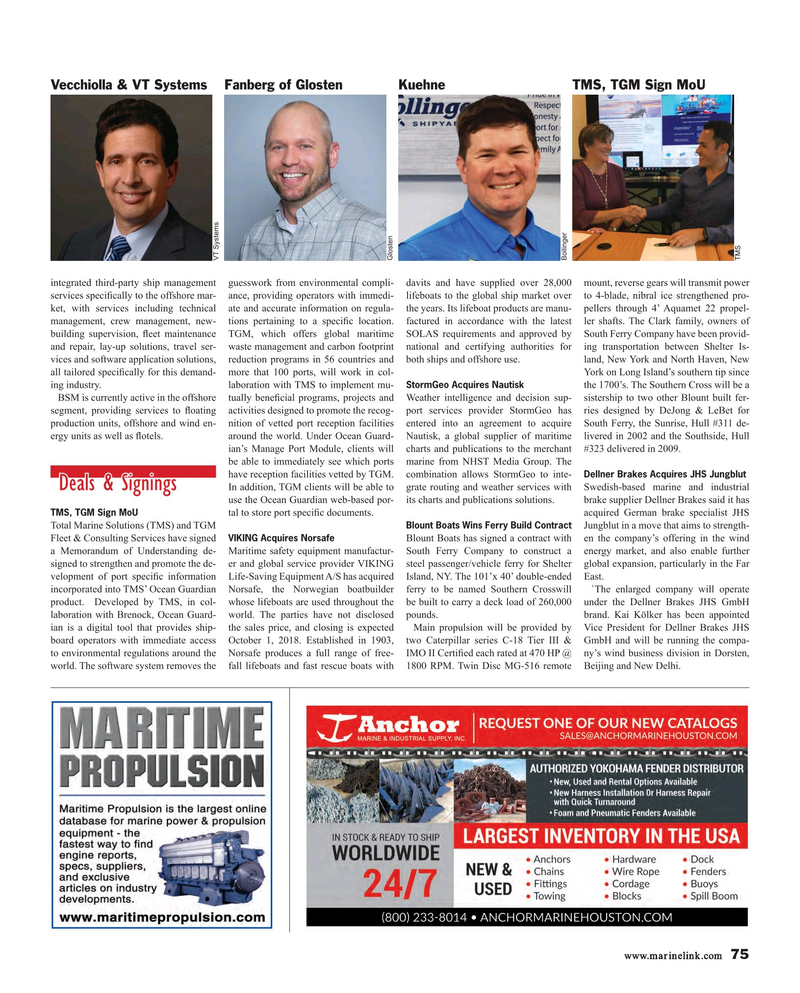 Maritime Reporter Magazine, page 75,  Oct 2018