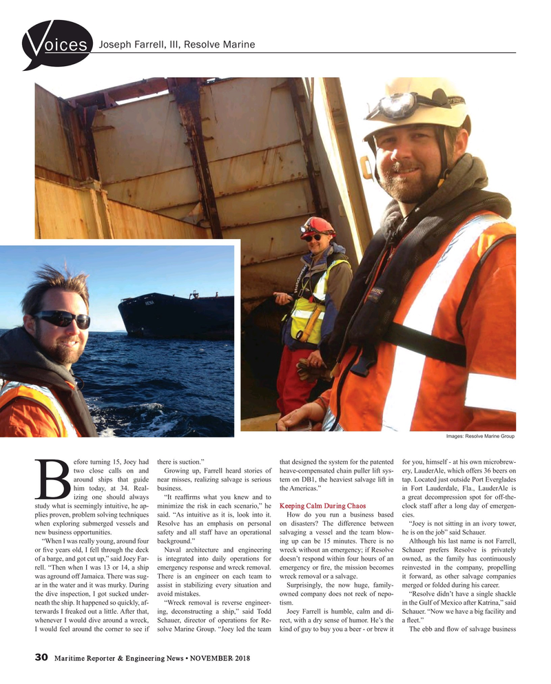 Maritime Reporter Magazine, page 30,  Nov 2018