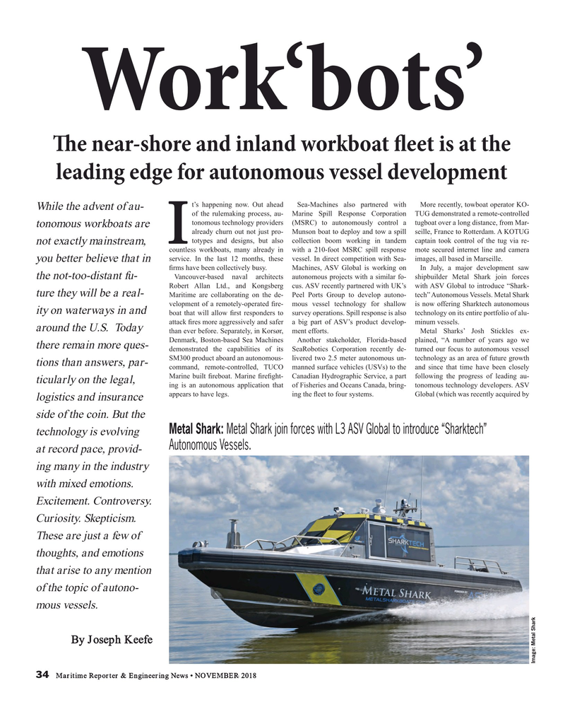 Maritime Reporter Magazine, page 34,  Nov 2018